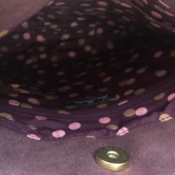 Vera Bradley Tweed and Suede Cinch Tote Purse - Picture 7 of 8